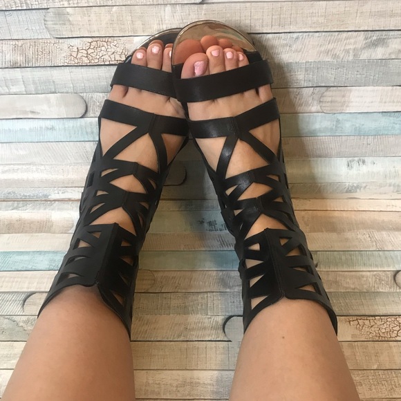 BCBGeneration Shoes - BCBGeneration gladiator sandals back gold cutout